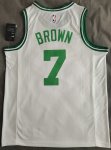 Maillot de Basket #7 Brown Celtics Blanc